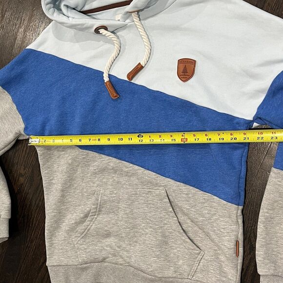 Wanakome Hoodie Women’s Small Corene Hooded Sweatshirt Blue Gray Colorblock - Picture 8 of 14